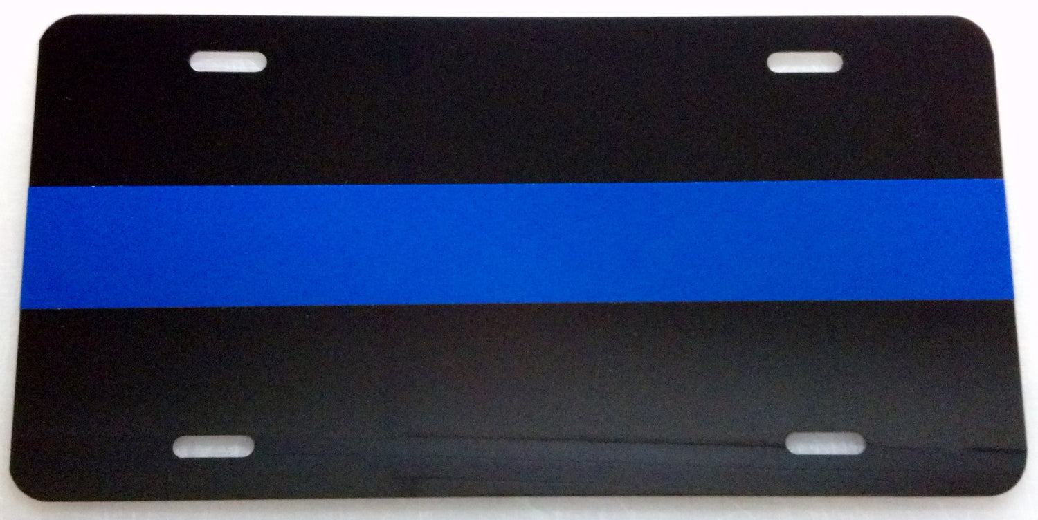 Blue Line License Plate