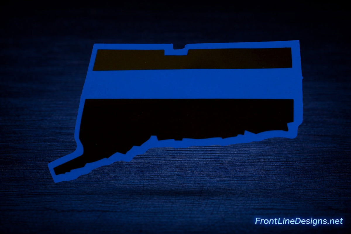 Connecticut State Blue Line Decal — FrontLine Designs