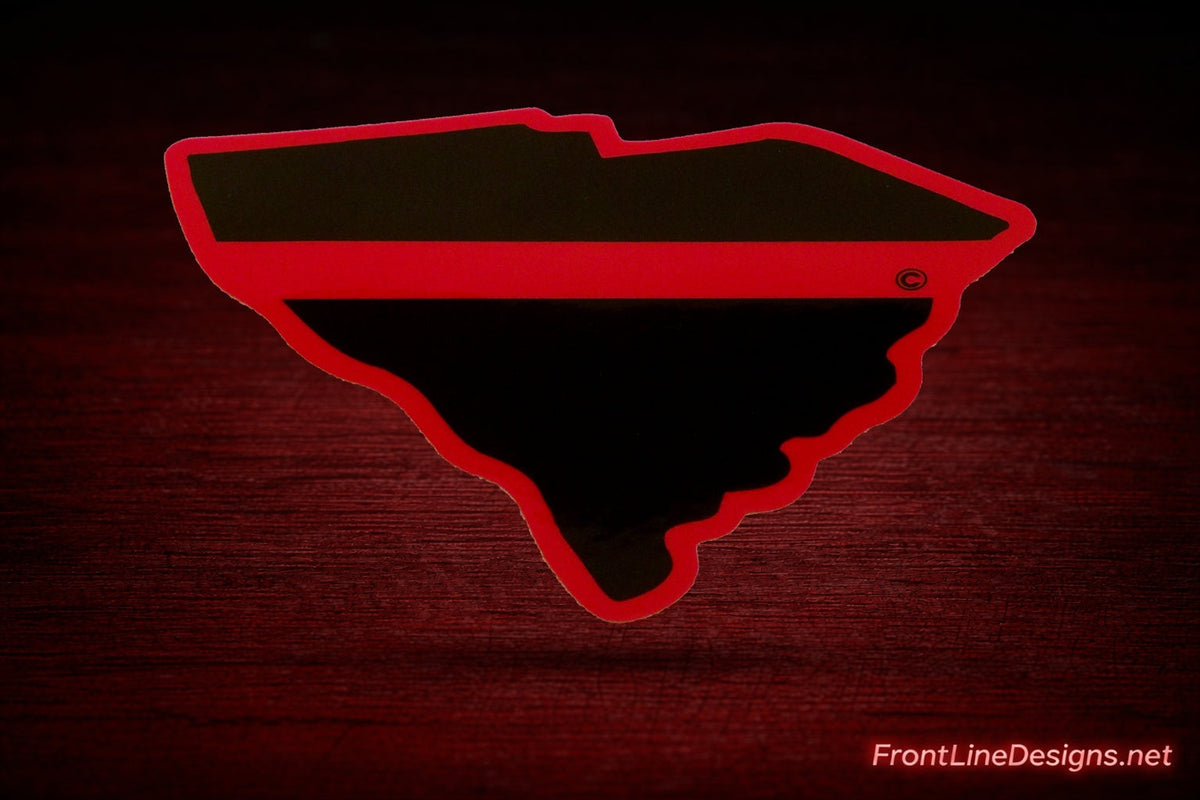 South Carolina State Red Line Decal — FrontLine Designs