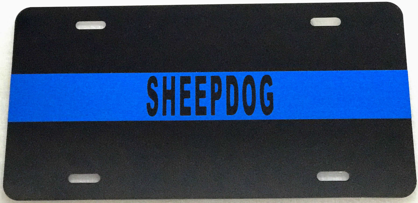 Blue Line License Plate-FrontLine Designs, LLC