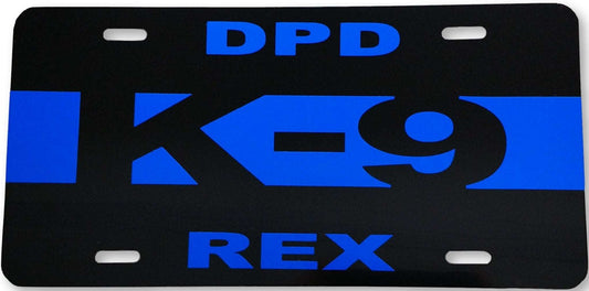 Blue Line K-9 License Plate-FrontLine Designs, LLC