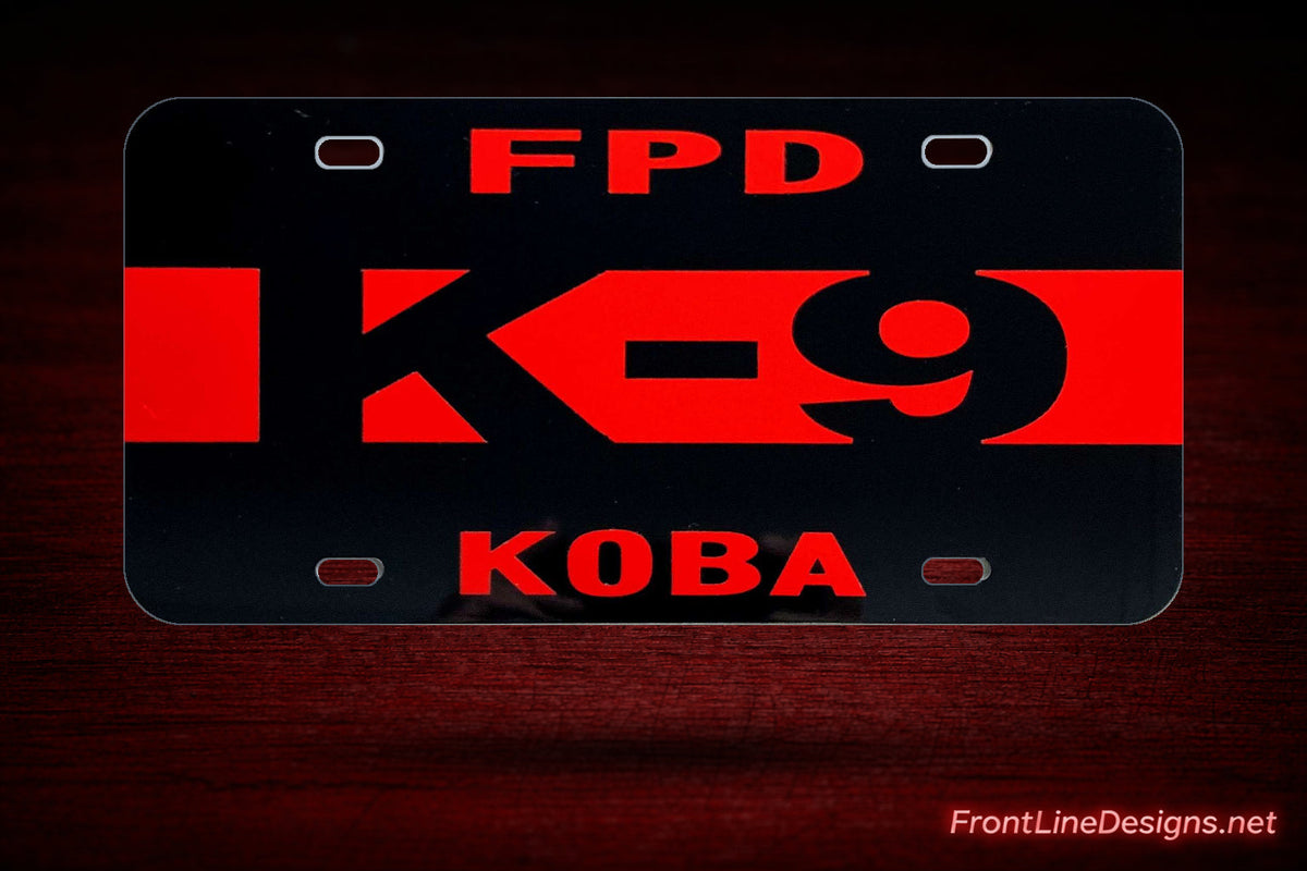 K-9 License Plate-FrontLine Designs, LLC