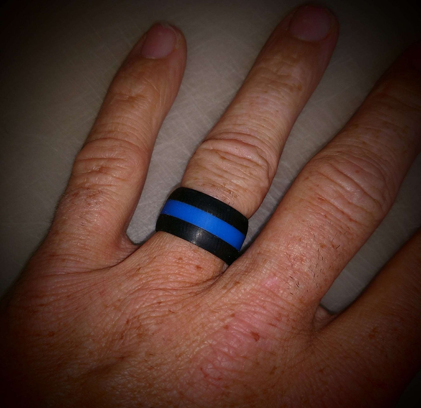 Blue Line Silicone Ring X-Large-FrontLine Designs, LLC