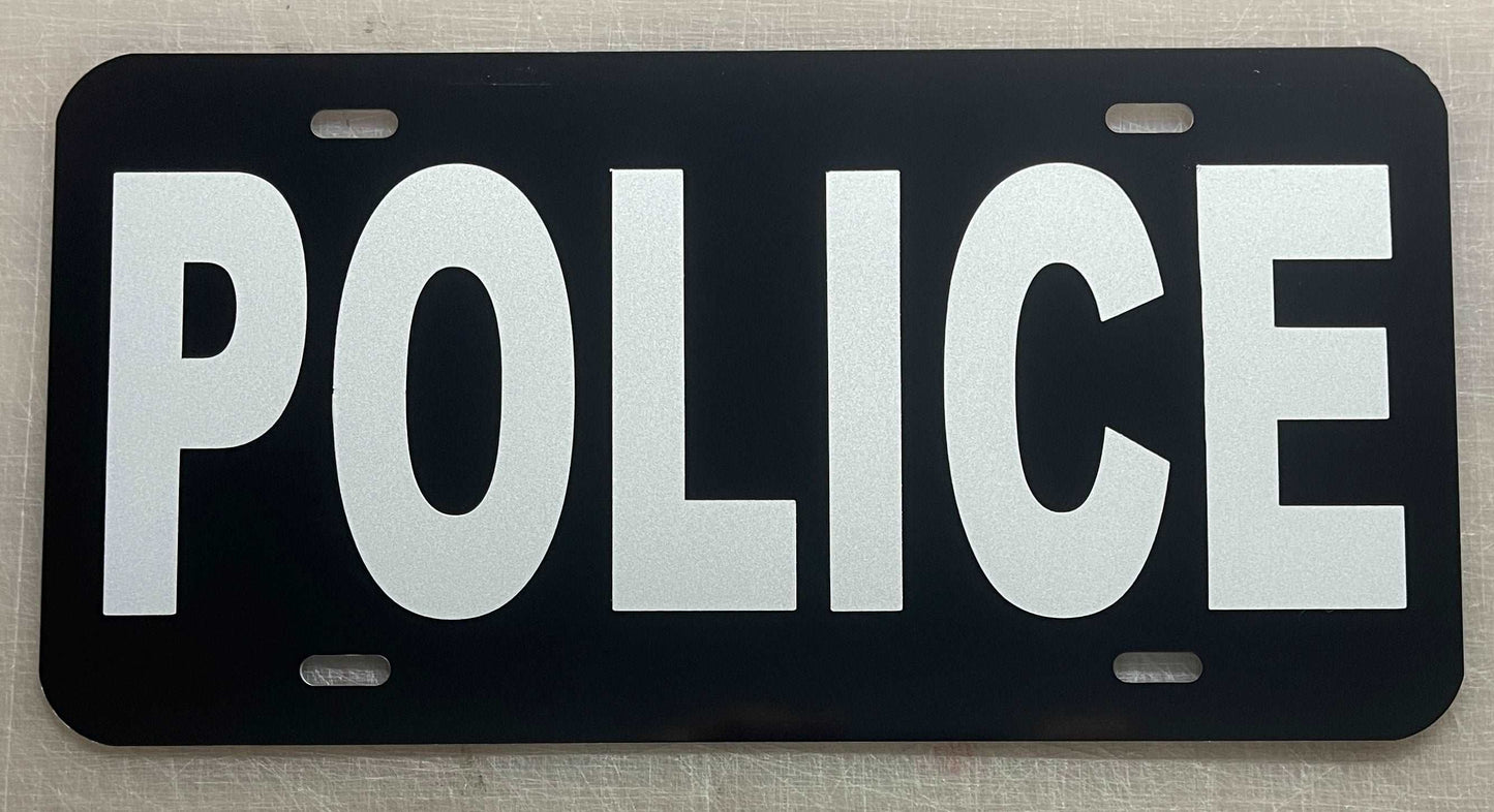 Police Reflective License Plate-FrontLine Designs, LLC