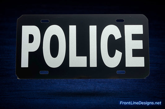 Police Reflective License Plate-FrontLine Designs, LLC