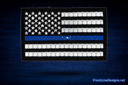 US Flag Reflective Patch-FrontLine Designs, LLC