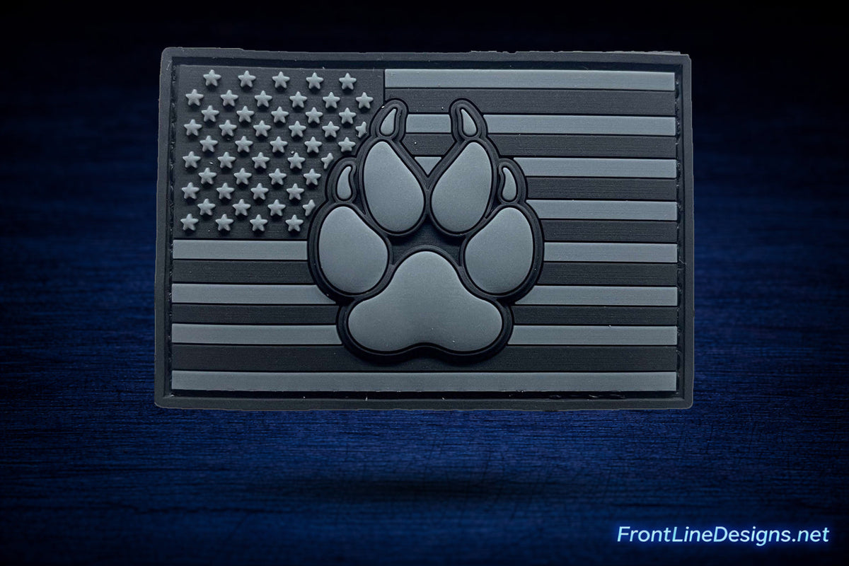 US Flag Subdued K9 2D Patch-FrontLine Designs, LLC