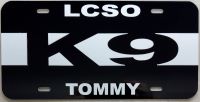 K-9 License Plate-FrontLine Designs, LLC