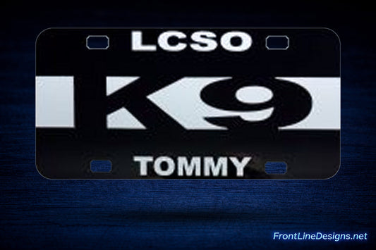K-9 License Plate-FrontLine Designs, LLC