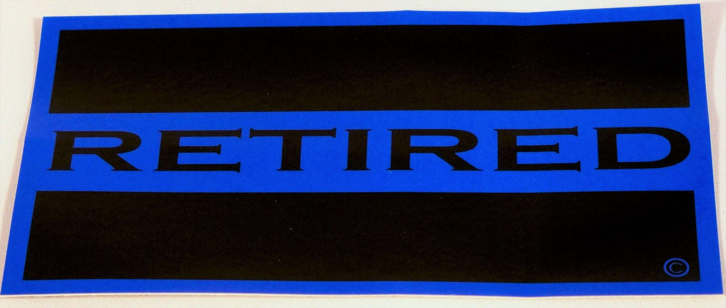 Blue Line "Retired" Decal-FrontLine Designs, LLC