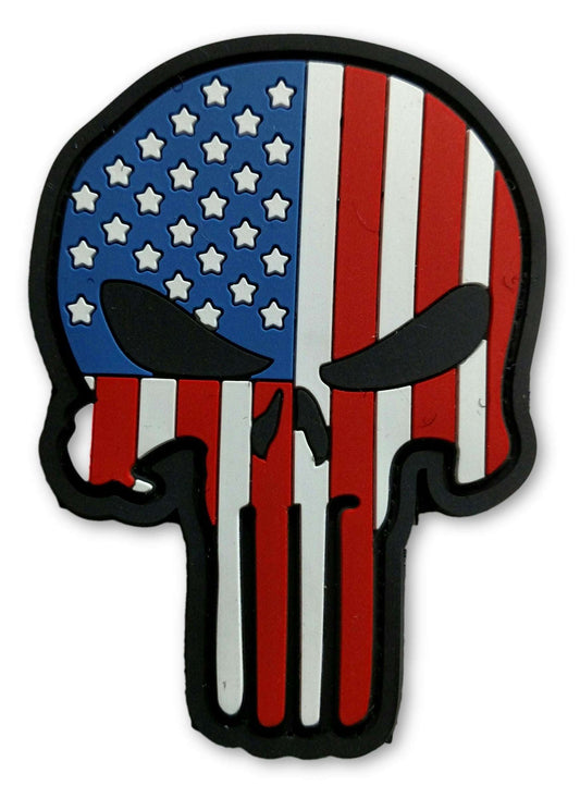 US Flag Punisher 2 dimensional PVC patch - FrontLine Designs, LLC