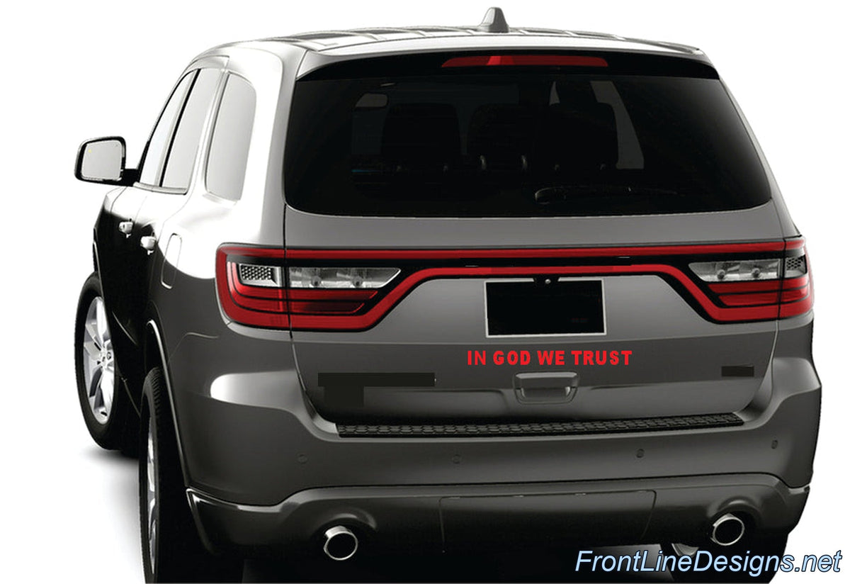 In GOD we trust vehicle decal-FrontLine Designs, LLC