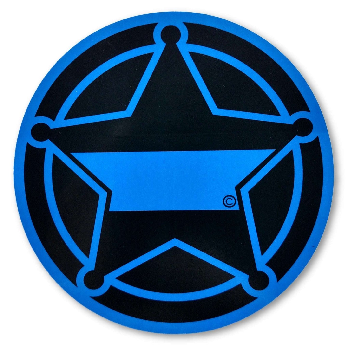 5-Point Blue Line Sheriff's Deputy Decal-FrontLine Designs, LLC 