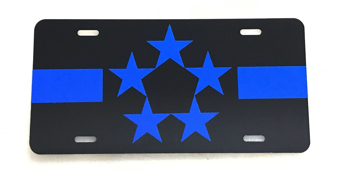 Blue Line Chief License Plate-FrontLine Designs, LLC