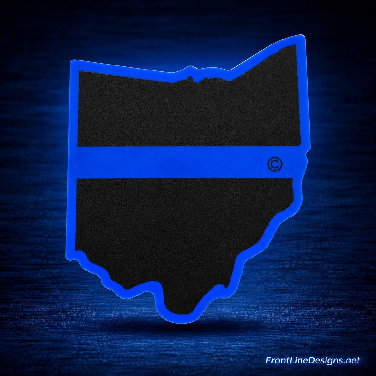 Ohio Blue Line Reflective Decal — FrontLine Designs