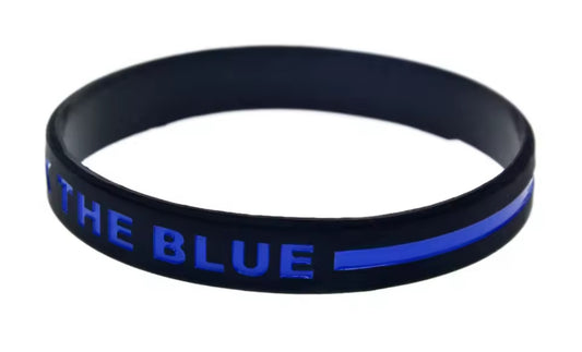Blue Line Silicone Bracelet *BACK THE BLUE*