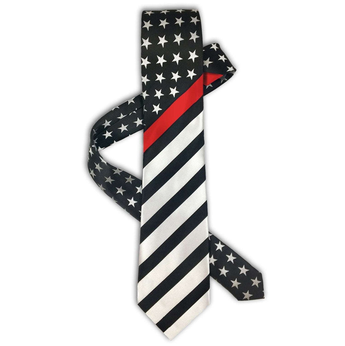 US Flag Red Line Necktie