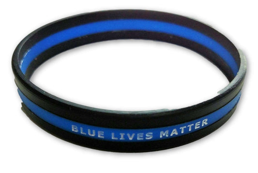 Blue Line Silicone Bracelet *BLUE LIVES MATTER*-FrontLine Designs, LLC
