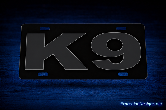 K-9 Reflective License Plate