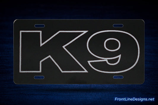 K-9 Outline Reflective License Plate — Chrome — review