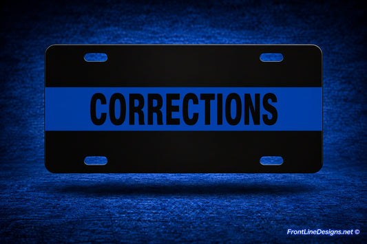 107A Blue Line license plate — Corrections on matching blue backdrop
