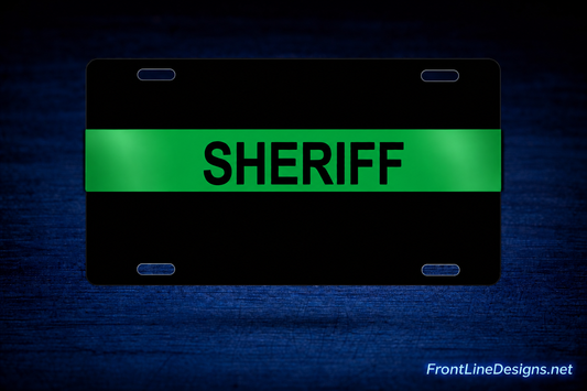 Blue Line Sheriff — Green Reflective stripe