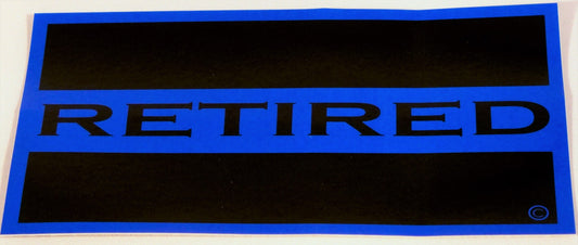 Blue Line "Retired" Decal-FrontLine Designs, LLC