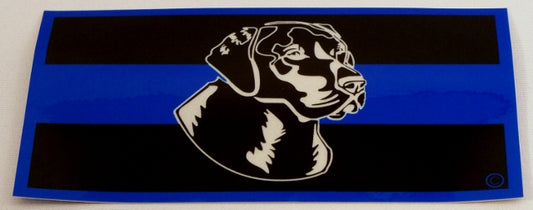 Blue Line Labrador Dog Head Decal-FrontLine Designs, LLC