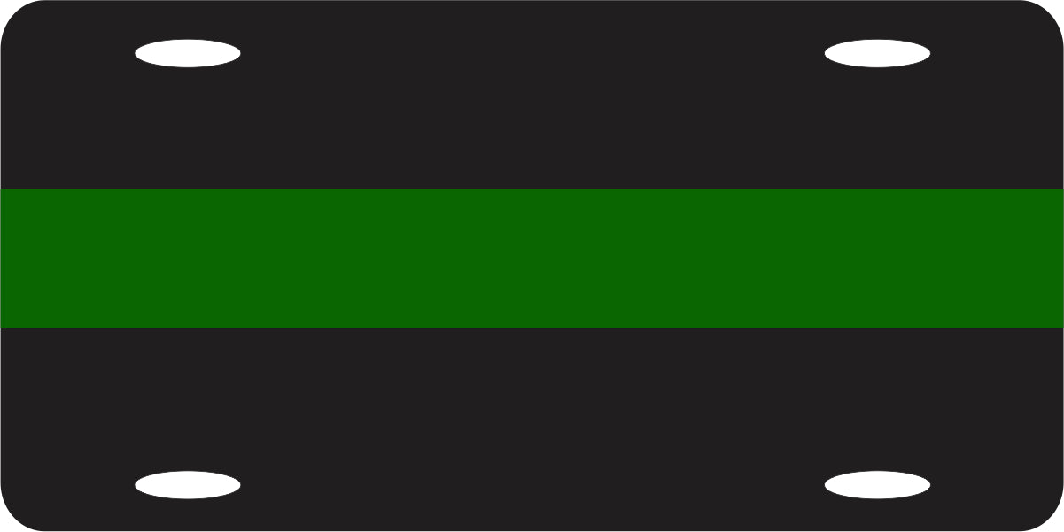 Green Line License Plate - FrontLine Designs, LLC