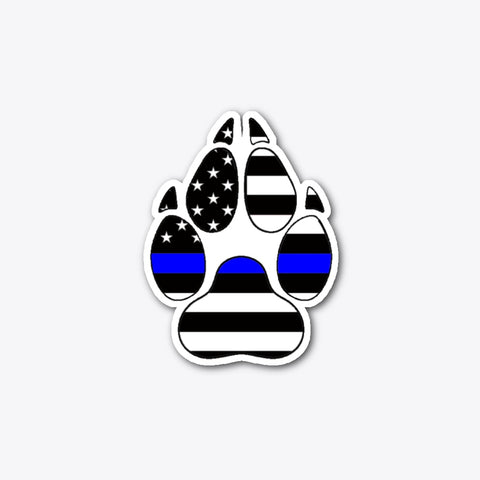 K9 US Blue Line Flag Paw