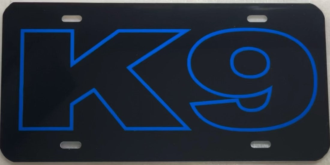 K-9 Outline License Plate