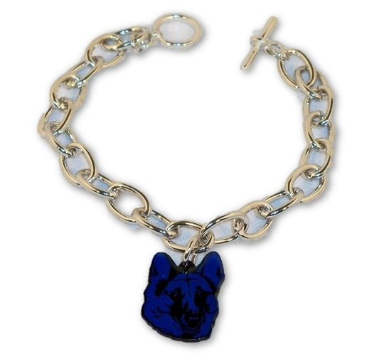 Blue Line Charm Bracelet-FrontLine Designs, LLC