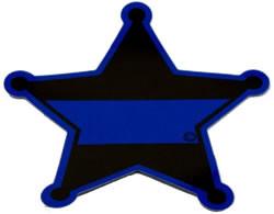 5-Point Blue Line Sheriff's Badge Decal-FrontLine Designs, LLC