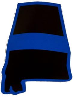 Alabama State Blue Line Decal-FrontLine Designs, LLC