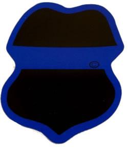 Blue Line Police Badge Decal-FrontLine Designs, LLC
