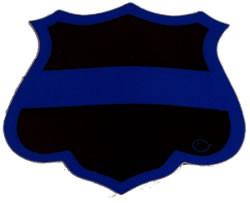 Blue Line Police Badge Reflective Decal-FrontLine Designs, LLC