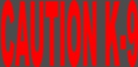 CAUTION K-9 Decals-FrontLine Designs, LLC