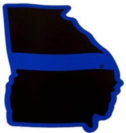 Georgia State Blue Line Decal-FrontLine Designs, LLC