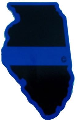 Illinois State Blue Line Decal-FrontLine Designs, LLC