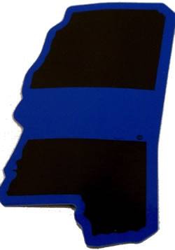 Mississippi State Blue Line Decal-FrontLine Designs, LLC 