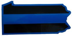 Pennsylvania State Blue Line Decal-FrontLine Designs, LLC