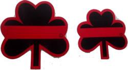 Red Line Shamrock Decal-FrontLine Designs, LLC