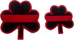 Red Line Shamrock Decal-FrontLine Designs, LLC 