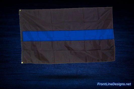 Blue Line Nylon Casket / Ex-Large Outdoor Flag-FrontLine Designs, LLC