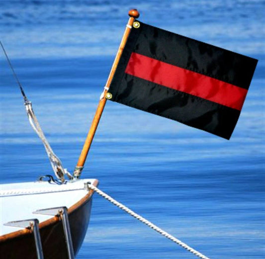 Red Line Nylon Boat / Motorcycle Flag-FrontLine Designs, LLC
