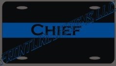 Blue Line License Plate-FrontLine Designs, LLC