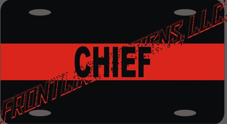 Red Line License Plate-FrontLine Designs, LLC