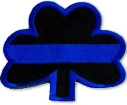 Blue Line Shamrock Patch-FrontLine Designs, LLC 