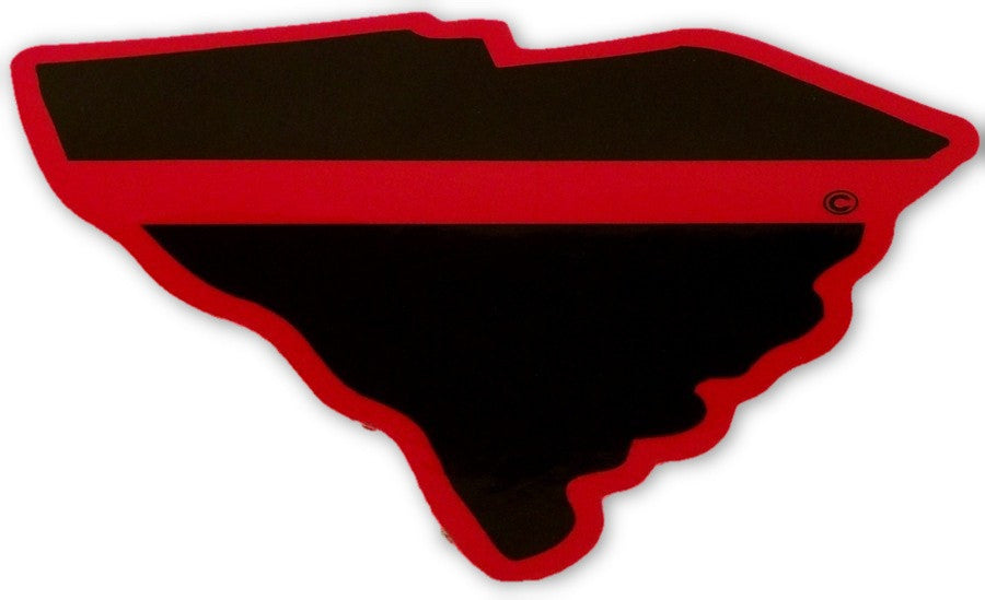 South Carolina State Red Line Decal-FrontLine Designs, LLC