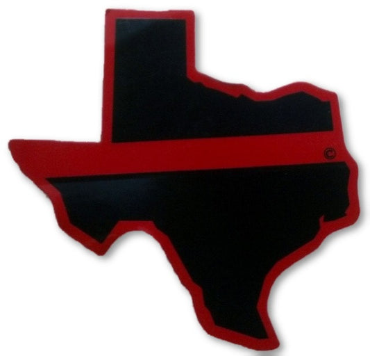 Texas State Red Line Decal-FrontLine Designs, LLC